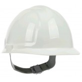 Safety Works Cap Style HDPE Shell Hard Hat with Wheel Ratchet Adjustment - White