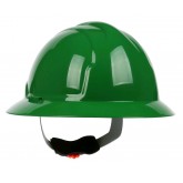Safety Works Full Brim HDPE Shell Hard Hat with Wheel Ratchet Adjustment - Green