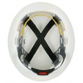 Safety Works Full Brim HDPE Shell Hard Hat with Wheel Ratchet Adjustment - Red