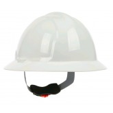 Safety Works Full Brim HDPE Shell Hard Hat with Wheel Ratchet Adjustment - White