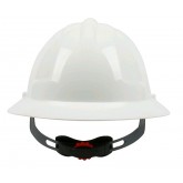 Safety Works Full Brim HDPE Shell Hard Hat with Wheel Ratchet Adjustment - White