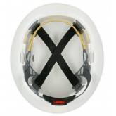 Safety Works Full Brim HDPE Shell Hard Hat with Wheel Ratchet Adjustment - White