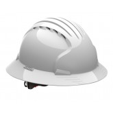Evolution Deluxe Vented Full Brim Hard Hat - White