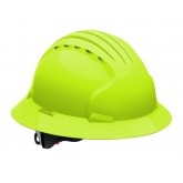 Evolution Deluxe Full Brim Hard Hat - Bright Lime Yellow