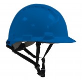 MK8 Evolution Linesman Standard Brim HDPE Shell Hard Hat with 4-point Chin Strap - Blue