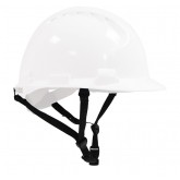 MK8 Evolution Linesman Standard Brim HDPE Shell Hard Hat with 4-point Chin Strap - White