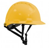 MK8 Evolution Linesman Standard Brim HDPE Shell Hard Hat with 4-point Chin Strap - Yellow