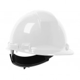 Whistler Cap Style Hard Hat with HDPE Shell 4-Point Textile Suspension and Wheel Ratchet Adjustment - White