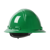 Kilimanjaro Full Brim Hard Hat with HDPE Shell, 4-Point Textile Suspension and Wheel Ratchet Adjustment - Green