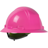 Kilimanjaro Full Brim Hard Hat with HDPE Shell, 4-Point Textile Suspension and Wheel Ratchet Adjustment - Pink
