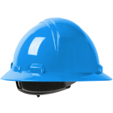 Kilimanjaro Full Brim Hard Hat with HDPE Shell, 4-Point Textile Suspension and Wheel Ratchet Adjustment - Sky Blue