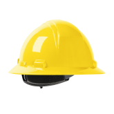 Kilimanjaro Full Brim Hard Hat with HDPE Shell, 4-Point Textile Suspension and Wheel Ratchet Adjustment - Yellow