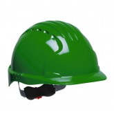 Evolution Deluxe Standard Brim HDPE Shell Hard Hat with Wheel Ratchet Adjustment - Green