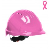 Evolution Deluxe Standard Brim HDPE Shell Hard Hat with Wheel Ratchet Adjustment - Pink