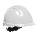 Evolution Deluxe Standard Brim HDPE Shell Hard Hat with Wheel Ratchet Adjustment - White
