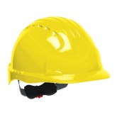 Evolution Deluxe Standard Brim HDPE Shell Hard Hat with Wheel Ratchet Adjustment - Yellow