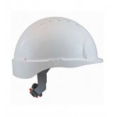 Evolution Deluxe Short Brim HDPE Shell Hard Hat with Wheel Ratchet Adjustment - White