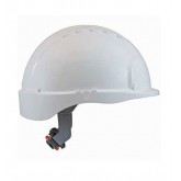 Evolution Deluxe Vented Short Brim HDPE Shell Hard Hat with Wheel Ratchet Adjustment - White