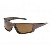 Sunburst Safety Glasses with Anti-Scratch Polarized Brown Lens - Brown Frame