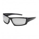 Sunburst Safety Glasses with Anti-Scratch Silver Mirror Plus Lens - Black Frame