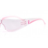 Eva Petite Rimless Safety Glasses - Clear & Pink Temple, Pink Lens, Anti-Scratch Coating