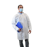 Keystone Polypropylene Lab Coat with Open Wrists and No Pockets - Small