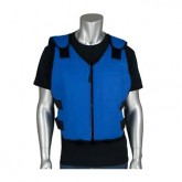 EZ-Cool Premium Phase Change Active Fit Cooling Vest with Insulated Cooler Bag - Blue, L/XL