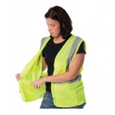ANSI Class 2 Four Pocket Value Mesh Vest Lime Yellow - Extra Large