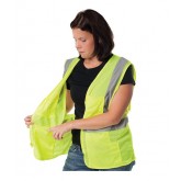 ANSI Class 2 Four Pocket Value Mesh Vest Lime Yellow - 3X Large