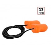 Mega T-Fit T-Shape Disposable Soft Polyurethane NRR 32 Foam Corded Ear Plugs - 100 pair