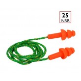 PIP Reusable TPR NRR 25 Flanged Corded Ear Plugs - 100 pair