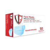 3-Ply Face Mask with Elastic Earloop - 50 Count