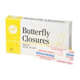 Butterfly Closures Medium Adhesive Bandages - Latex Free, Waterproof, 16 per Box