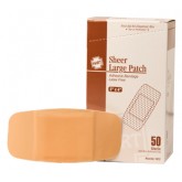 Sheer Large Patch Adhesive Bandages - 2" x 4", Latex Free, 50 per Box