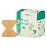 Liteflex Fingertip Adhesive Bandages - 1.75" x 2", Flexible Fabric, Latex Free, 40 per Box