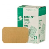 Liteflex Patch Adhesive Bandages - 2" x 3", Flexible Fabric, Latex Free, 25 per Dispenser Box