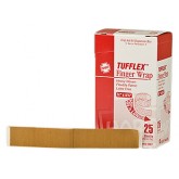 Tufflex Extra Long Finger Wrap Heavy Woven Adhesive Bandages - 0.75" x 4.75", Flexible Fabric, Latex Free, 25 per Dispenser Box