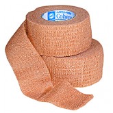 Cohere-Wrap Compression Wrap Dressing Bandage - 1" x 5 Yards, Tan, Latex Free, 2 per Pack