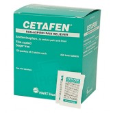 Cetafen Non-Aspirin Pain Reliever - 125 Packets of 2 Tablets per Box (250 Tablets Total)