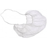 Keystone Disposable White Polypropylene Bouffant Style Beard Cover - Universal Size, 1000 count