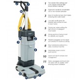 Advance SC100 Complete 12" Portable Upright Scrubber with 50 ft. Cord, Suction Hose & Carpet Care Kit