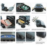 Advance SW900 41" Walk Behind Sweeper with Gel Battery and On-Board Charger