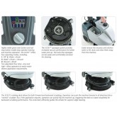 Advance SC351 AGM Battery Operated 14" Micro Scrubber - 3 Gallon Recovery Tank