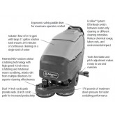 Advance SC750 28R 28" 242 Ah Wet Acid Battery EcoFlex Walk Behind Scrubber with REV and On-board Charger
