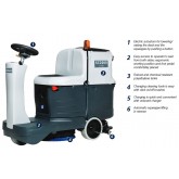 Advance SC2000 20D 20" AGM Battery Compact Riding Scrubber with On-board Charger