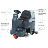 Advance SC3000 26D 26" 242 Ah Wet Acid Battery EcoFlex Compact Riding Scrubber with On-board Charger