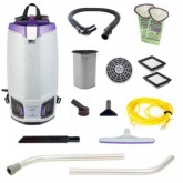 ProTeam GoFit 10 Backpack Vacuum w/ Xover Multi-Surface Tool and Two-Piece Wand - 10 quart