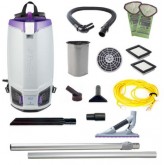 ProTeam GoFit 10 Backpack Vacuum w/ ProBlade Carpet Floor Tool Kit - 10 quart