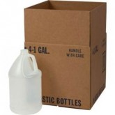 Empty Translucent Gallon Bottle with Child Safety Cap - 4 per case