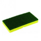 Yellow Sponge with Green Scrubbing Pad - 5 per bag